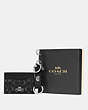 Boxed Card Case And Valet Key Charm Gift Set In Signature Leather