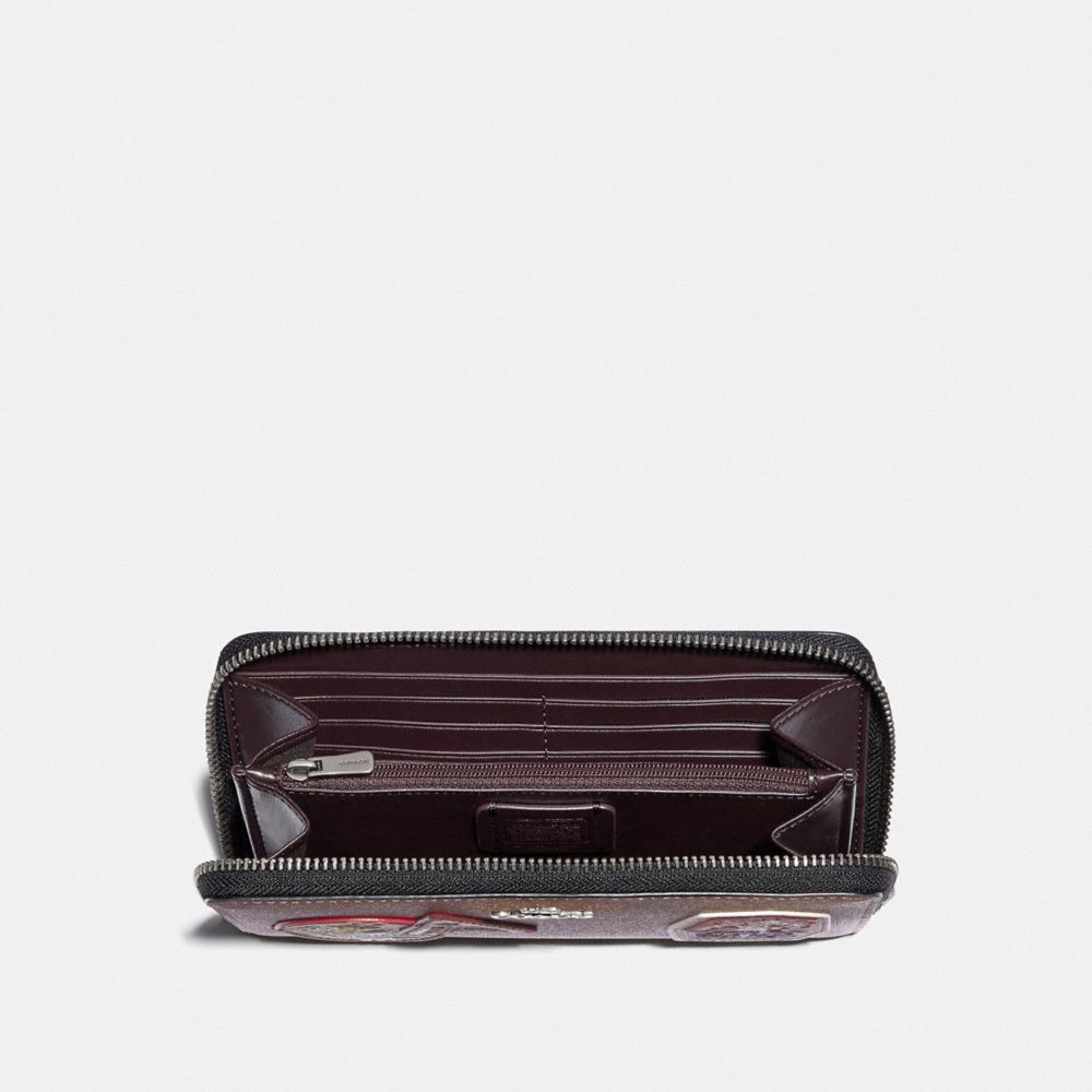 Star Wars X Coach Accordion Zip Wallet In Signature Canvas With Patches