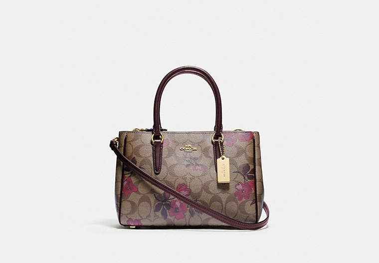 Mini Surrey Carryall In Signature Canvas With Victorian Floral Print