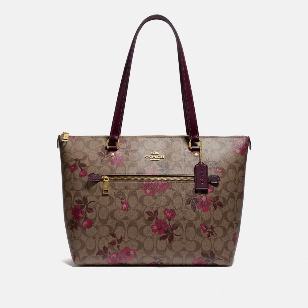 NEW! COACH METRO FLORAL PRINT NEVERFULL LEATHER SHOPPER TOTE BAG