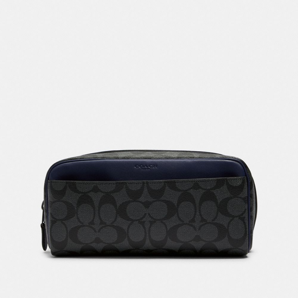 Dopp Kit In Colorblock Signature Canvas