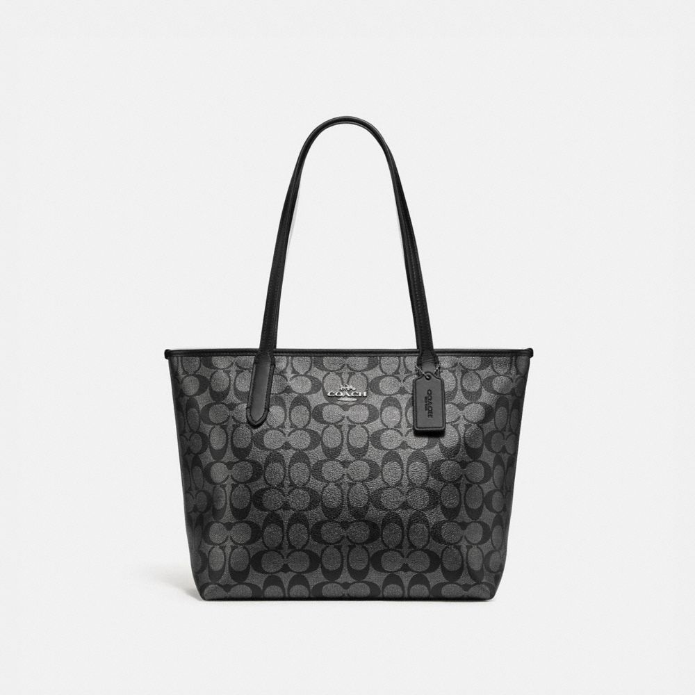 COACH® Outlet  Zip Top Tote In Signature Canvas