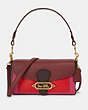 COACH®,JADE SHOULDER BAG IN COLORBLOCK,Leather,Small,OL/Wine Oxblood Multi,Front View
