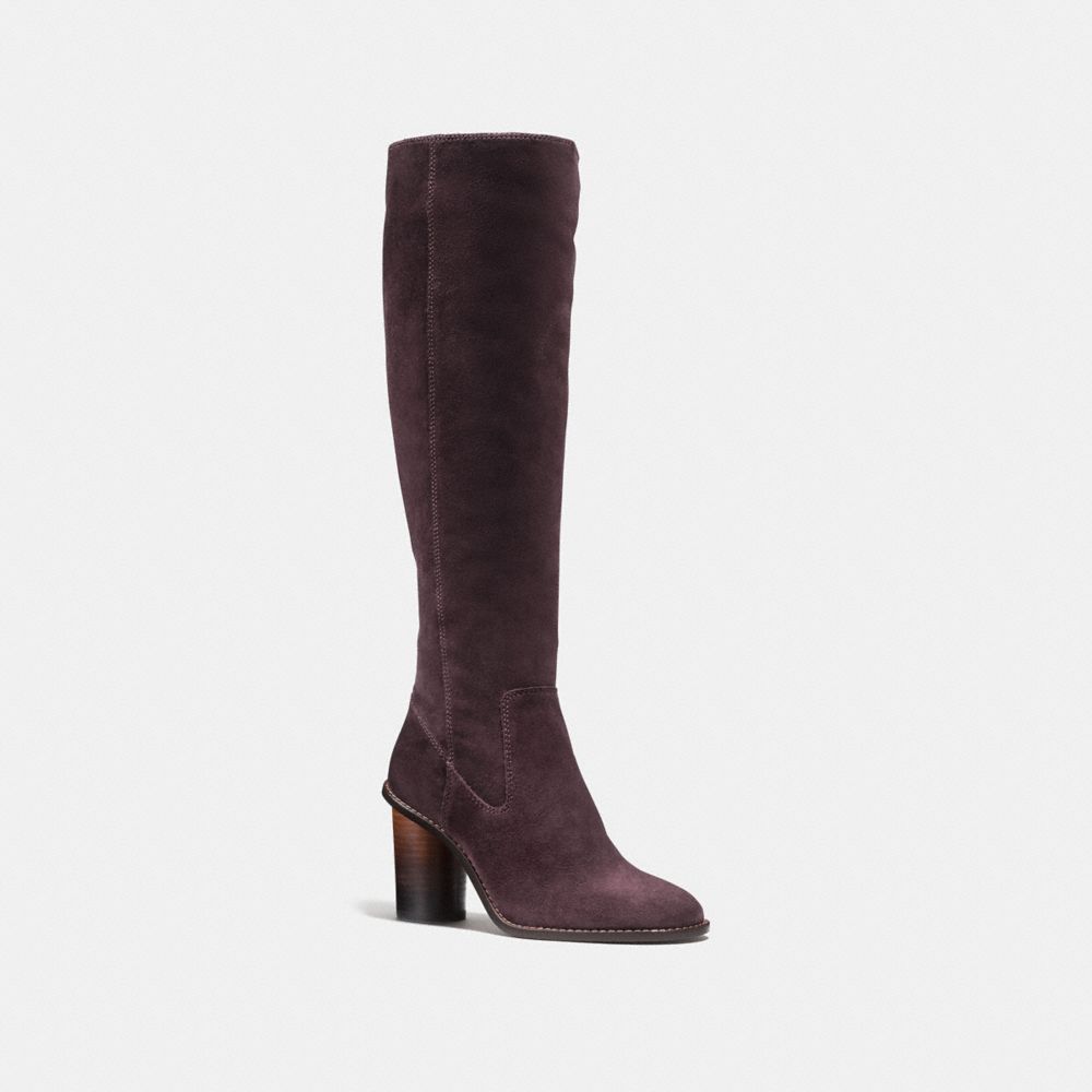 Coach store burgundy boots