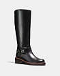 COACH®,SUTTON BOOT,Leather,Black,Front View