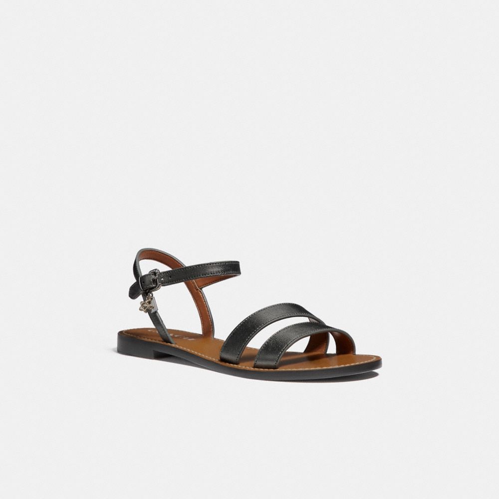 Coach charm best sale leather sandal