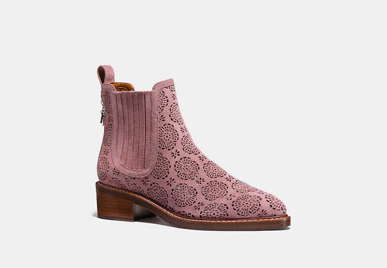 Bowery Chelsea Boot With Cut Out Tea Rose