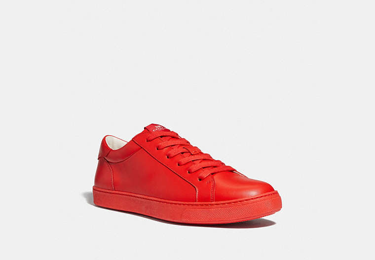 COACH®,C126 LOW TOP SNEAKER,VINTAGE RED,Front View