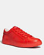 COACH®,C126 LOW TOP SNEAKER,VINTAGE RED,Front View