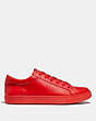 COACH®,C126 LOW TOP SNEAKER,VINTAGE RED,Angle View