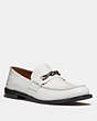 COACH®,PUTNAM LOAFER,Leather,White,Front View
