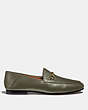 COACH®,HALEY LOAFER,Leather,Military Green,Angle View