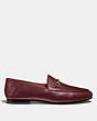 COACH®,HALEY LOAFER,Leather,Wine,Angle View