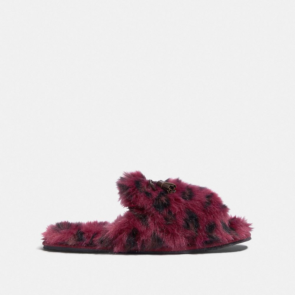 Zoe Slipper With Ocelot Print