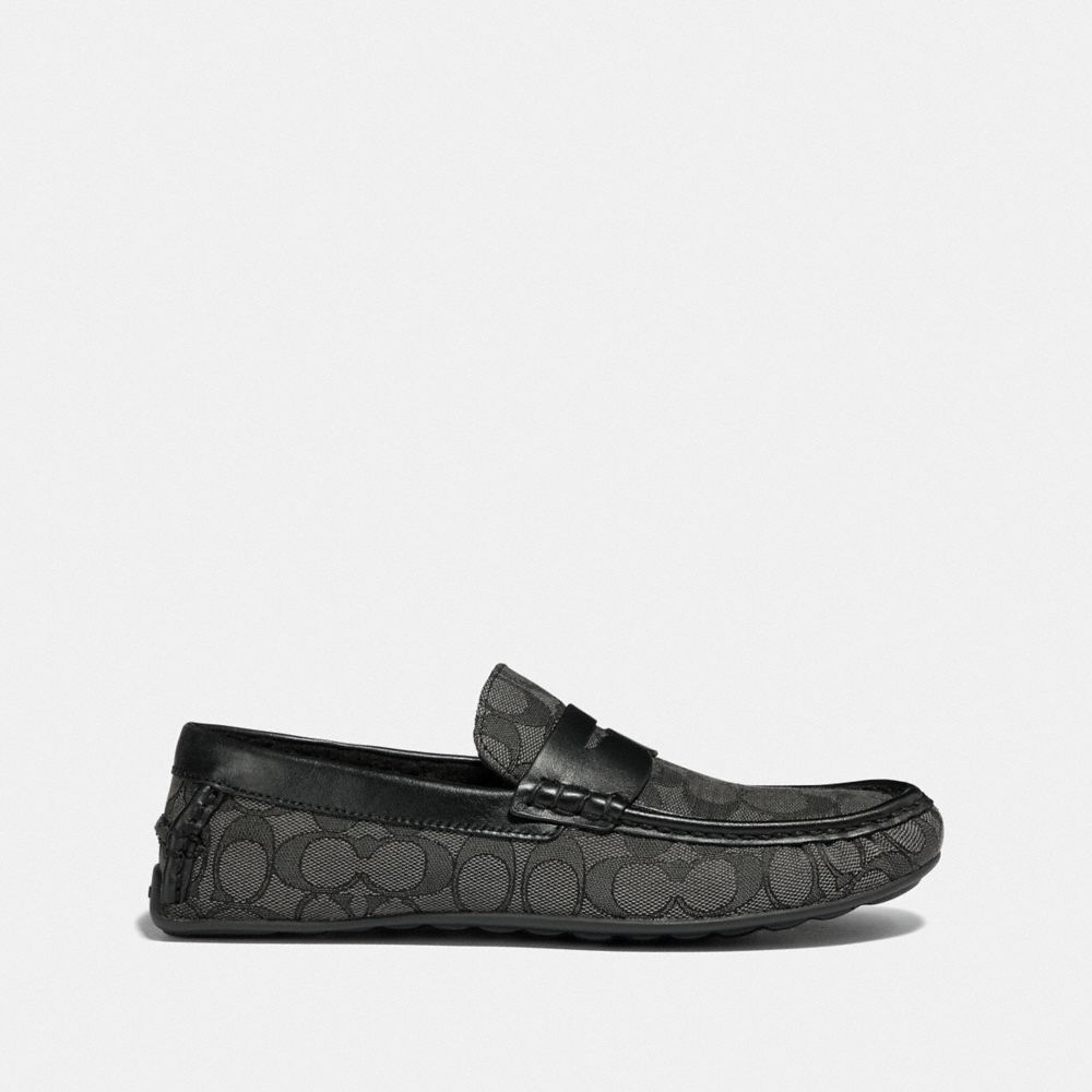 COACH®,CHAUSSONS,Jacquard,Charbon/Noir,Angle View