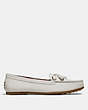 COACH®,GREENWICH LOAFER,Leather,Chalk,Angle View
