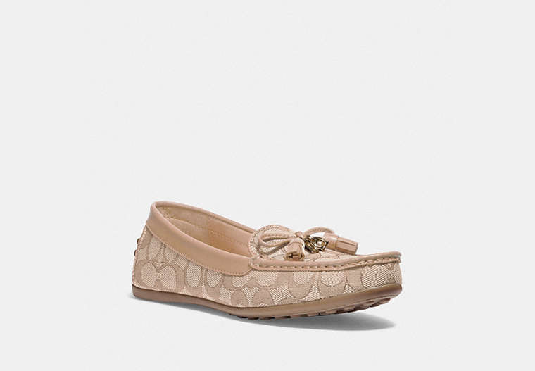 COACH®,GREENWICH LOAFER,LIGHT KHAKI,Front View