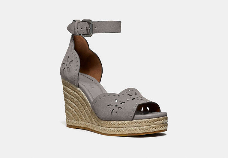 COACH®,KELSI WEDGE,HEATHER GREY,Front View