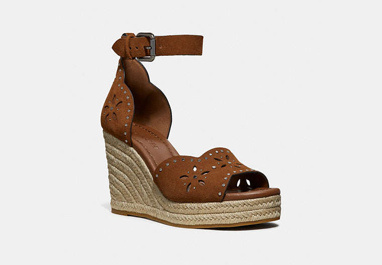 COACH®,KELSI WEDGE,Saddle,Front View
