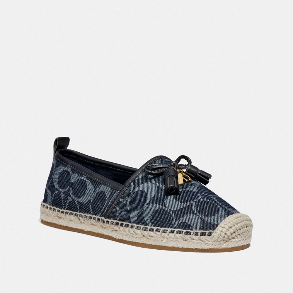 COACH®,CARSON ESPADRILLE,Denim,Front View