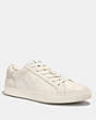 COACH®,C126 LOW TOP SNEAKER,Leather,Chalk,Front View