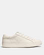 COACH®,C126 LOW TOP SNEAKER,Leather,Chalk,Angle View