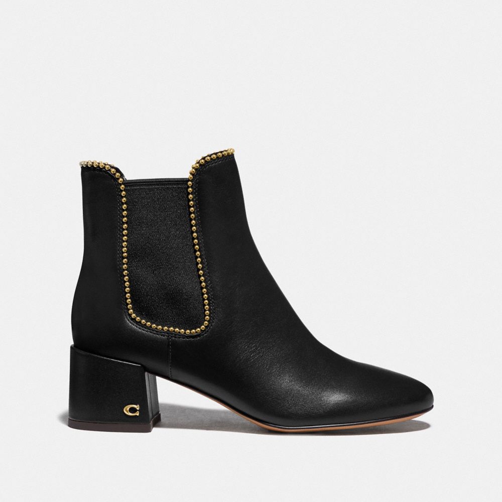 COACH®,TORRI BOOTIE,Leather,Black,Angle View