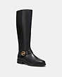 COACH®,RICKI RIDING BOOT,Leather,Black,Front View