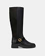 COACH®,RICKI RIDING BOOT,Leather,Black,Angle View