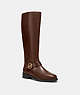 COACH®,RICKI RIDING BOOT,Leather,Walnut brown,Front View