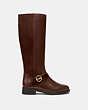 COACH®,RICKI RIDING BOOT,Leather,Walnut brown,Angle View