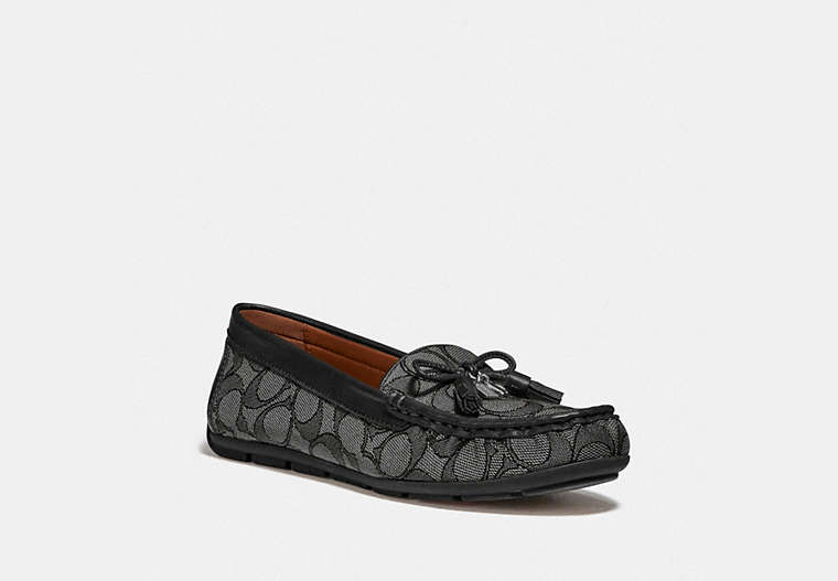 COACH®,MOIRA LOAFER,Jacquard,Black/Coal,Front View