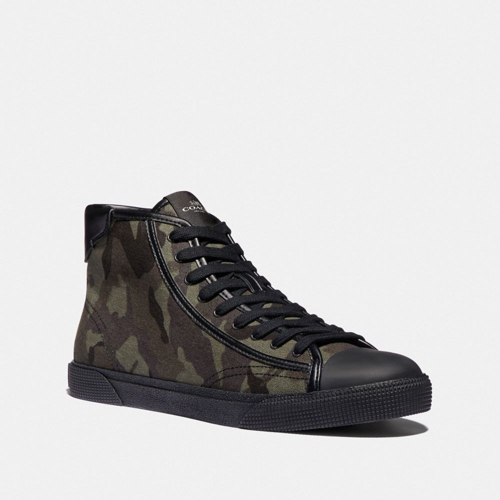 C207 High Top Sneaker With Camo Print