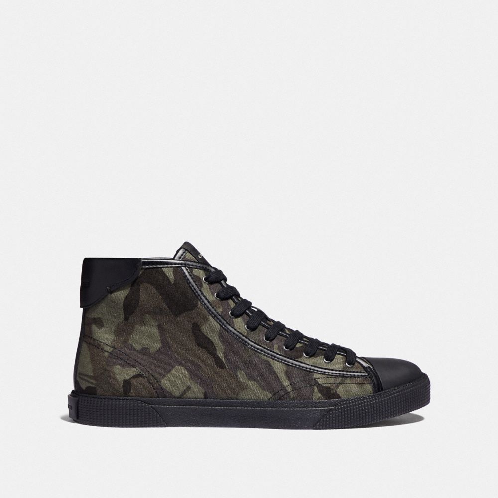 C207 High Top Sneaker With Camo Print