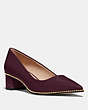 COACH®,WILLA PUMP,Leather,Wine,Front View