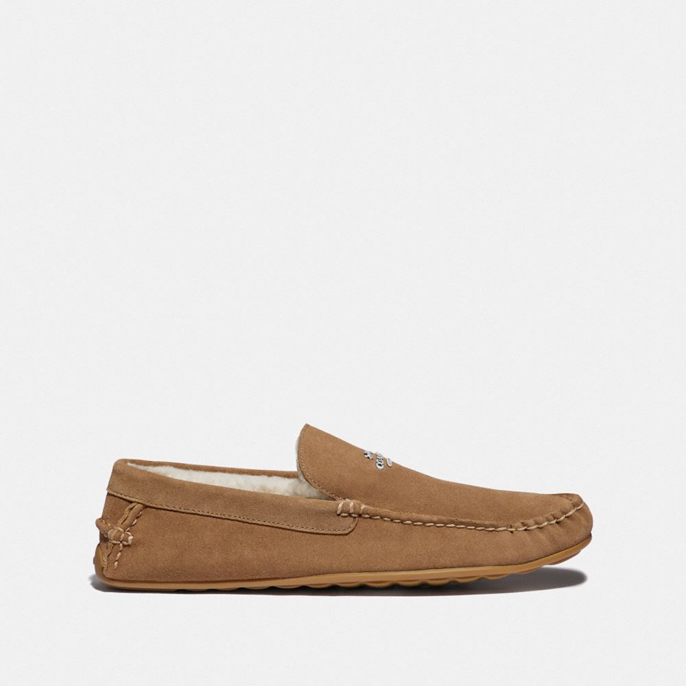 COACH®,CHAUSSONS,Suède,Cacahuète,Angle View