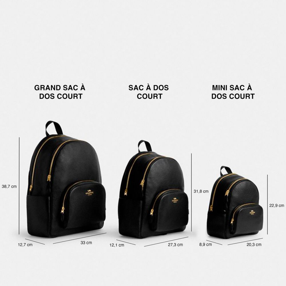 COACH®,GRAND SAC À DOS COURT EN TOILE SIGNATURE,Tissu en toile exclusif,Or/Sable/Craie,Collection