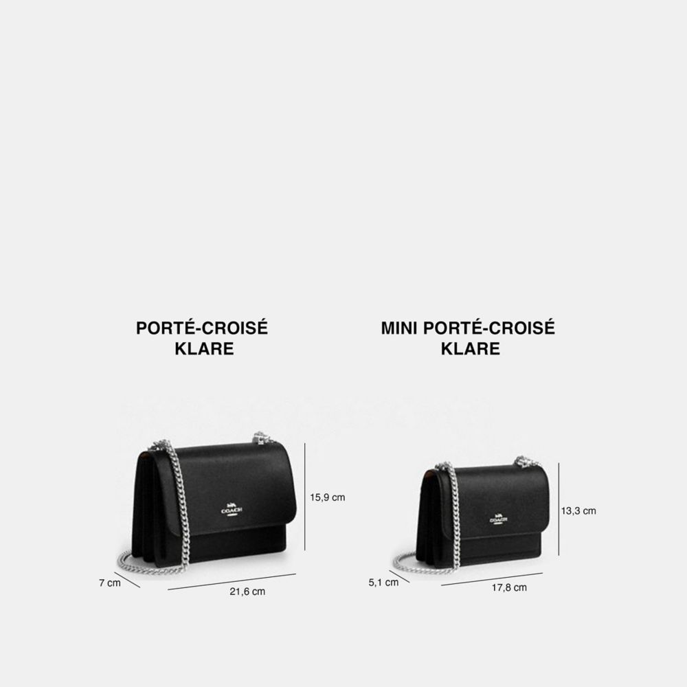 COACH®,PORTÉ-CROISÉ KLARE À CONTRASTE DE COULEUR,Cuir de fantaisie,Or/Craie Multi,Collection