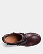 COACH®,MOTO BOOTIE HEEL,Leather,Black/Oxblood,Inside View,Top View