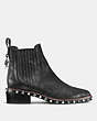 COACH®,BOWERY CHELSEA BOOT,Suede,ANTHRACITE,Angle View
