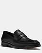 COACH®,ALLEN PENNY LOAFER,Leather,Black,Front View