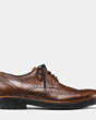 COACH®,BRYANT WINGTIP,Leather,DARK COGNAC,Angle View