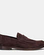 COACH®,ALLEN PENNY LOAFER,Suede,Dark Brown,Angle View