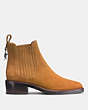 COACH®,BOWERY CHELSEA BOOT,Suede,Camel,Angle View