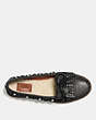 COACH®,ROCCASIN SLIP ON,Suede,ANTHRACITE,Inside View,Top View
