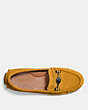 COACH®,CROSBY DRIVER,Suede,Goldenrod,Inside View,Top View
