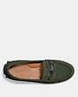 COACH®,MOCASSINS CROSBY,Suède,Olive,Inside View,Top View