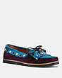 COACH®,ROCCASIN SLIP ON,Suede,Wine Pacific,Front View