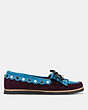 COACH®,ROCCASIN SLIP ON,Suede,Wine Pacific,Angle View