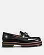 COACH®,LENOX LOAFER,Leather,Black,Angle View